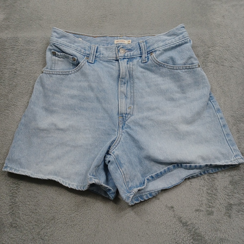 Levis 501 Shorts Womens 28 Blue Denim Pockets Casual Cinch Western